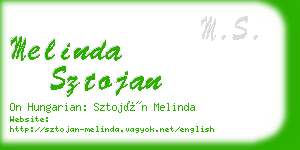 melinda sztojan business card